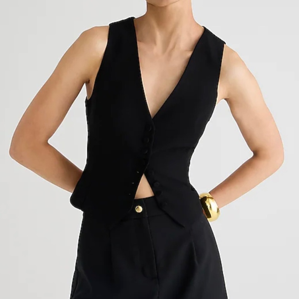 COPY - J.CREW Slim-fit Tuxedo Vest in City Crepe - Black. Worn once.